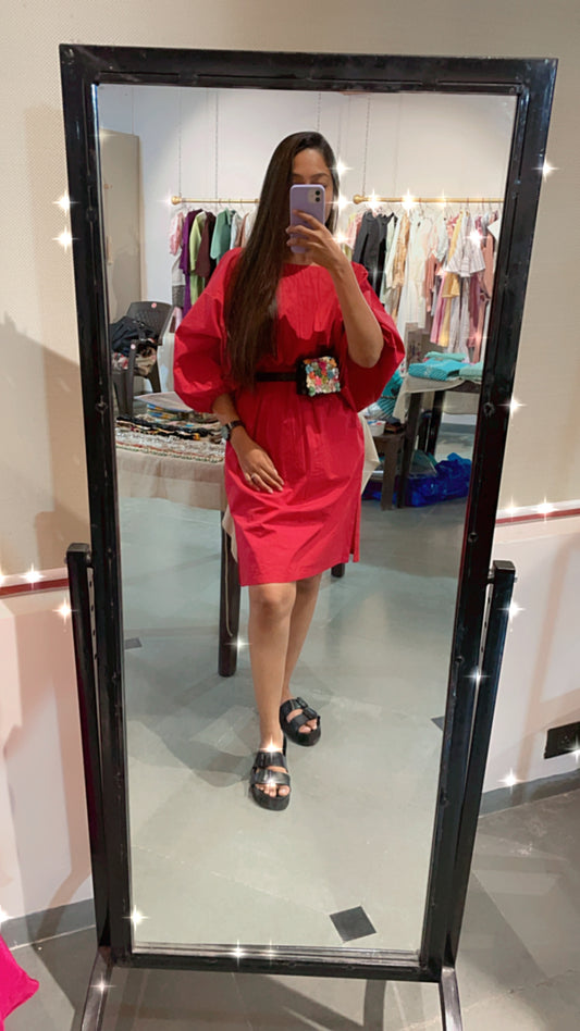 s1004 Baggy Sleeve Dress